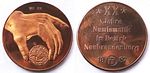 19870001-Kulturbund-Medaille-Medaille-20-Jahre-Numismatik-im-Bezirk-Neubrandenburg-1987-Kupfer-Fortunentaler