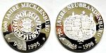 19950002-Neubrandenburger-Muenzverein-Medaille-1995-1000-Jahre-Mecklenburg-Reischauer-Silber-750-Jahre-Neubrandenburg