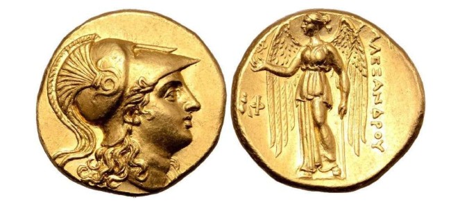 Alexander III. d. Gr., König von Makedonien Goldstater für Thrakien Alexander III. d. Gr., König von Makedonien<br />
Goldstater für Thrakien